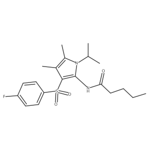 N-{3-[(4-fluorophenyl)sulfonyl]-4,5-dimethyl-1-(propan-2-yl)-1H-pyrrol-2-yl}pentanamide Structure