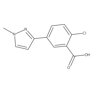 2-chloro-5-(1-methyl-1H-pyrazol-3-yl)benzoic acid结构式