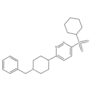 3-(4-Benzylpiperazin-1-yl)-6-(cyclohexanesulfonyl)pyridazine结构式