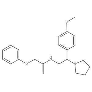 N-[2-(4-methoxyphenyl)-2-(pyrrolidin-1-yl)ethyl]-2-phenoxyacetamide结构式