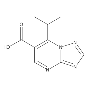 7-(Propan-2-yl)-[1,2,4]triazolo[1,5-a]pyrimidine-6-carboxylic acid结构式