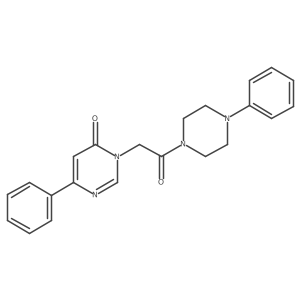 3-(2-oxo-2-(4-phenylpiperazin-1-yl)ethyl)-6-phenylpyrimidin-4(3H)-one结构式