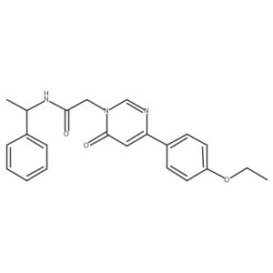 2-(4-(4-ethoxyphenyl)-6-oxopyrimidin-1(6H)-yl)-N-(1-phenylethyl)acetamide结构式
