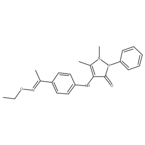 4-[[4-[1-(Ethoxyamino)ethylidene]-2,5-cyclohexadien-1-ylidene]amino]-1,2-dihydro-1,5-dimethyl-2-phenyl-3H-pyrazol-3-one Structure