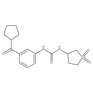 1-(1,1-Dioxidotetrahydrothiophen-3-yl)-3-[3-(pyrrolidin-1-ylcarbonyl)phenyl]urea结构式
