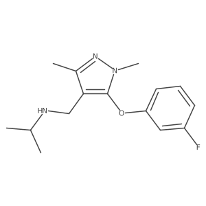 5-(3-Fluorophenoxy)-1,3-dimethyl-N-(1-methylethyl)-1H-pyrazole-4-methanamine结构式
