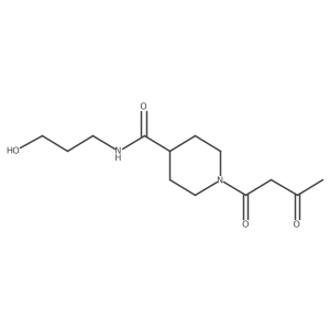 1-(1,3-Dioxobutyl)-N-(3-hydroxypropyl)-4-piperidinecarboxamide结构式