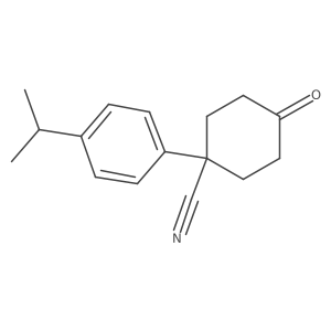 4-Oxo-1-(4-propan-2-ylphenyl)cyclohexane-1-carbonitrile Structure