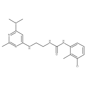 1-(3-Chloro-2-methylphenyl)-3-(2-((6-(dimethylamino)-2-methylpyrimidin-4-yl)amino)ethyl)urea结构式