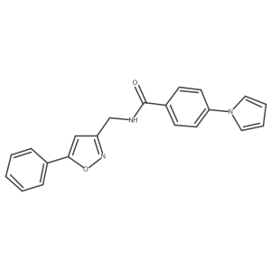 N-((5-phenylisoxazol-3-yl)methyl)-4-(1H-pyrrol-1-yl)benzamide Structure