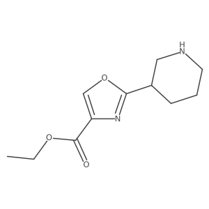 Ethyl 2-(3-piperidinyl)-4-oxazolecarboxylate结构式