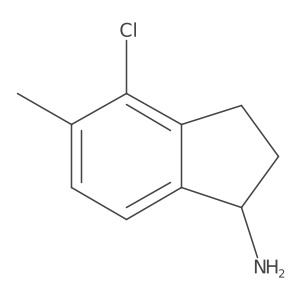 1H-Inden-1-amine,4-chloro-2,3-dihydro-5-methyl-,(1S)-结构式