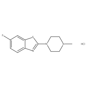 6-Fluoro-2-(4-methylpiperazin-1-yl)benzo[d]thiazole hydrochloride结构式