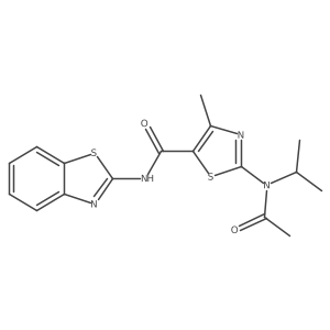 2-[acetyl(propan-2-yl)amino]-N-[(2E)-1,3-benzothiazol-2(3H)-ylidene]-4-methyl-1,3-thiazole-5-carboxamide Structure