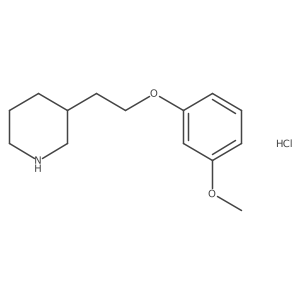 3-Methoxyphenyl 2-(3-piperidinyl)ethyl ether hydrochloride结构式
