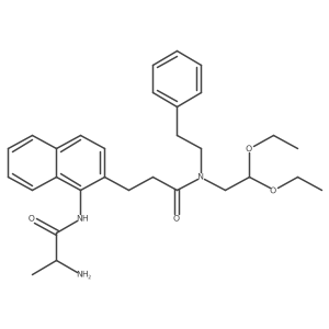 (S)-3-(1-(2-Aminopropanamido)naphthalen-2-yl)-N-(2,2-diethoxyethyl)-N-phenethylpropanamide Structure