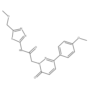 N-[(2E)-5-(methoxymethyl)-1,3,4-thiadiazol-2(3H)-ylidene]-2-[3-(4-methoxyphenyl)-6-oxopyridazin-1(6H)-yl]acetamide结构式
