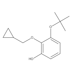 3-Tert-butoxy-2-(cyclopropylmethoxy)phenol结构式