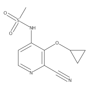 N-(2-Cyano-3-cyclopropoxypyridin-4-YL)methanesulfonamide结构式