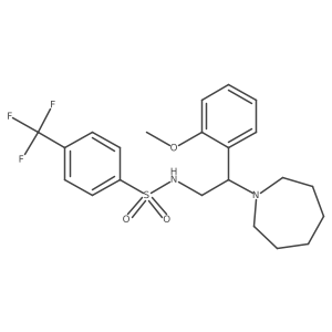Benzenesulfonamide, N-[2-(hexahydro-1H-azepin-1-yl)-2-(2-methoxyphenyl)ethyl]-4-(trifluoromethyl)- Structure