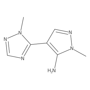 1-Methyl-4-(1-methyl-1h-1,2,4-triazol-5-yl)-1h-pyrazol-5-amine结构式
