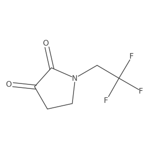 1-(2,2,2-Trifluoroethyl)pyrrolidine-2,3-dione Structure