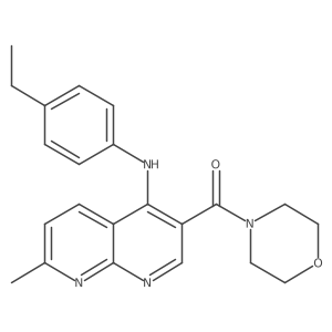 (4-((4-Ethylphenyl)amino)-7-methyl-1,8-naphthyridin-3-yl)(morpholino)methanone Structure