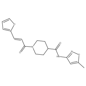 (E)-1-(3-(furan-2-yl)acryloyl)-N-(5-methylisoxazol-3-yl)piperidine-4-carboxamide Structure