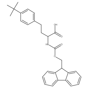 (S)-2-((((9H-Fluoren-9-yl)methoxy)carbonyl)amino)-4-(4-(tert-butyl)phenyl)butanoic acid Structure