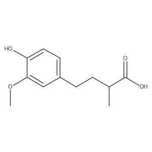 4-(4-Hydroxy-3-methoxyphenyl)-2-methylbutanoic acid结构式
