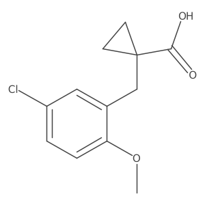 1-(5-Chloro-2-methoxybenzyl)cyclopropane-1-carboxylic acid结构式