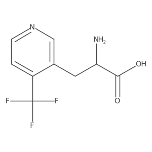 2-Amino-3-[4-(trifluoromethyl)pyridin-3-yl]propanoic acid结构式