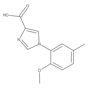 1-(2-methoxy-5-methylphenyl)-1H-imidazole-4-carboxylic acid结构式