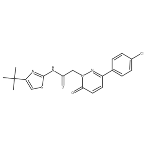N-[(2Z)-4-tert-butyl-1,3-thiazol-2(3H)-ylidene]-2-[3-(4-chlorophenyl)-6-oxopyridazin-1(6H)-yl]acetamide Structure