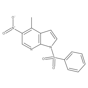 4-methyl-5-nitro-1-(phenylsulfonyl)-1H-pyrrolo[2,3-b]pyridine Structure