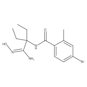 Benzamide, 4-bromo-N-[1-ethyl-1-[(hydroxyamino)iminomethyl]propyl]-2-methyl- Structure