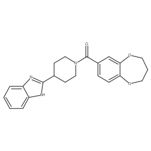[4-(1H-benzimidazol-2-yl)piperidin-1-yl](3,4-dihydro-2H-1,5-benzodioxepin-7-yl)methanone结构式