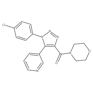 [1-(4-chlorophenyl)-5-(pyridin-3-yl)-1H-1,2,3-triazol-4-yl](morpholin-4-yl)methanone结构式