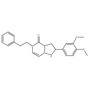2-(3,4-Dimethoxyphenyl)-5-(2-phenylethyl)-1,2,3,3a-tetrahydropyrazolo[1,5-a]pyrazin-4-one Structure