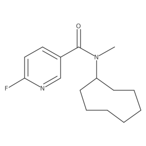 N-cyclooctyl-6-fluoro-N-methylpyridine-3-carboxamide结构式