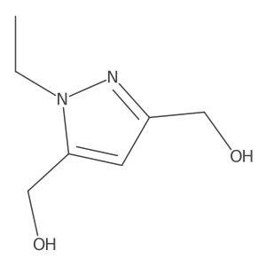 1-Ethyl-1H-pyrazole-3,5-dimethanol结构式