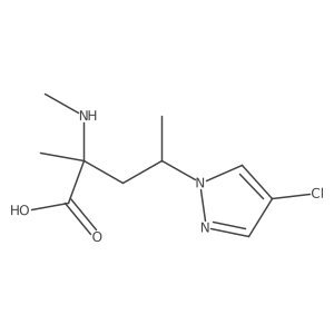 4-(4-chloro-1H-pyrazol-1-yl)-2-methyl-2-(methylamino)pentanoic acid结构式