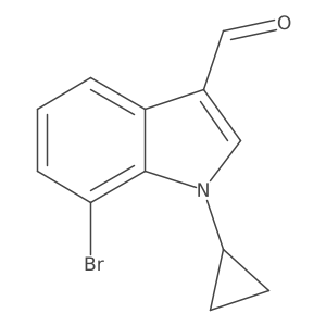 7-Bromo-1-cyclopropylindole-3-carbaldehyde结构式