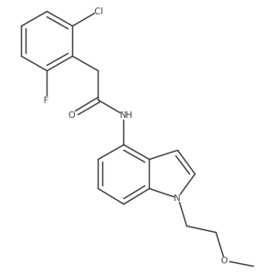 2-(2-chloro-6-fluorophenyl)-N-[1-(2-methoxyethyl)-1H-indol-4-yl]acetamide结构式