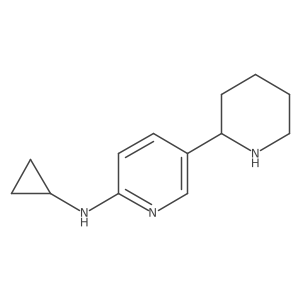 N-Cyclopropyl-5-(piperidin-2-yl)pyridin-2-amine结构式