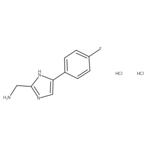 [4-(4-fluorophenyl)-1H-imidazol-2-yl]methanamine dihydrochloride结构式
