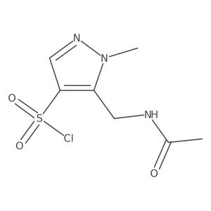 5-(acetamidomethyl)-1-methyl-1H-pyrazole-4-sulfonyl chloride结构式