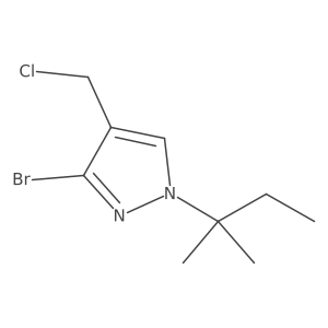 3-bromo-4-(chloromethyl)-1-tert-pentyl-1H-pyrazole Structure