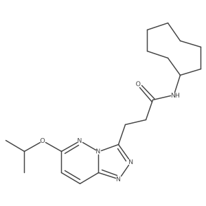 N-cyclooctyl-3-(6-isopropoxy-[1,2,4]triazolo[4,3-b]pyridazin-3-yl)propanamide结构式