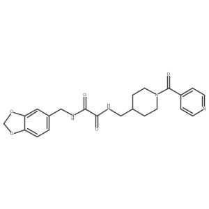 N1-(benzo[d][1,3]dioxol-5-ylmethyl)-N2-((1-isonicotinoylpiperidin-4-yl)methyl)oxalamide Structure